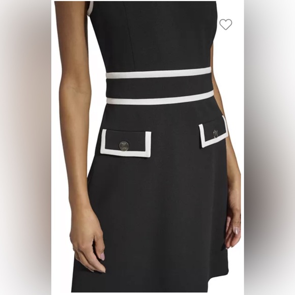KARL LAGERFELD PARIS Contrast Trim Dress size 8, NWT. - Picture 6 of 8